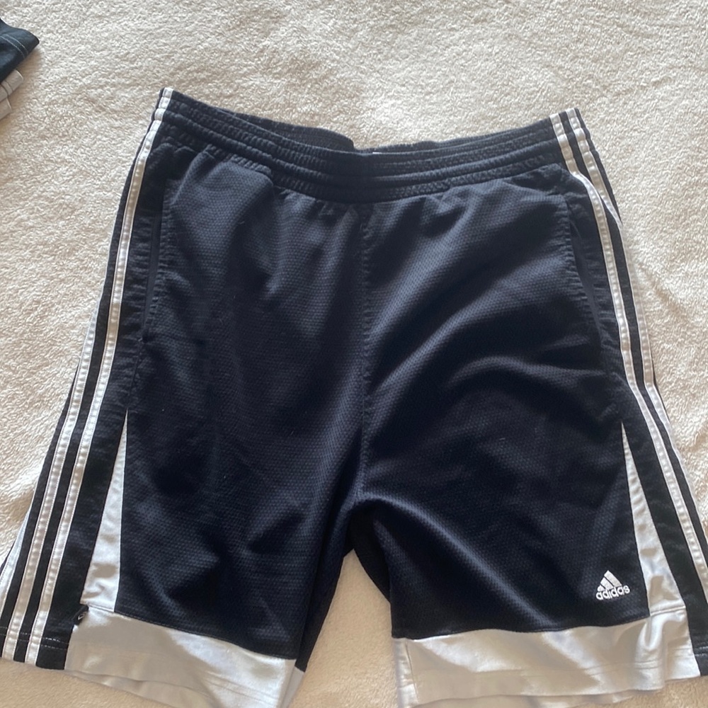 Adidas basketball shorts, large.
